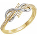 Ladies Natural Diamond Infinity-Inspired Ring (I1, G-H) — 14K Yellow/White Gold