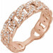 Ladies Natural Diamond Stackable Link Ring (I1, G-H) — 14K Rose Gold