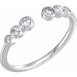 Ladies Natural Diamond Negative Space Ring (SI2-SI3, G-H) — Platinum