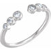 Ladies Natural Diamond Negative Space Ring (SI2-SI3, G-H) — Platinum