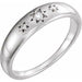 Ladies Natural Diamond Star Ring (I1, G-H) — Sterling Silver