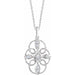 Ladies Natural Diamond Filigree Necklace (I1, H+) — Sterling Silver