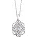 Ladies Natural Diamond Necklace (I1, H+) — Sterling Silver