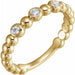 Ladies Natural Diamond Beaded Ring (I1, G-H) — 14K Yellow Gold