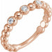 Ladies Natural Diamond Beaded Ring (I1, G-H) — 14K Rose Gold
