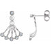 Ladies Natural Diamond Earrings — 14K White Gold