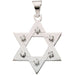 Ladies Natural Diamond Star of David Pendant (Si1, G-H) — 14K White Gold