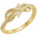 Ladies Natural Diamond Infinity-Inspired Ring (I1, G-H) — 14K Yellow Gold