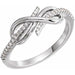 Ladies Natural Diamond Infinity-Inspired Ring (I1, G-H) — Sterling Silver