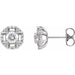 Ladies Natural Diamond Earrings — Platinum