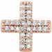 Ladies Natural Diamond Cross Pendant (Si2-Si3, G-H) — 14K Rose Gold