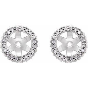Lab-Grown Diamond Halo-Style Earring Jackets - Style 86627