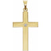Ladies Natural Diamond Cross Pendant (I1, G-H) — 14K Yellow Gold
