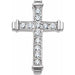 Ladies Natural Diamond Cross Pendant (Si1, G-H) — 14K White Gold