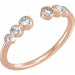 Ladies Natural Diamond Negative Space Ring (I1, G-H) — 14K Rose Gold