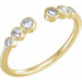 Ladies Natural Diamond Negative Space Ring (I1, G-H) — 14K Yellow Gold