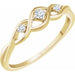 Ladies Natural Diamond Freeform Ring (I1, H+) — 14K Yellow Gold