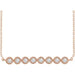 Ladies Natural Diamond Bar Necklace (I1, H+) — 14K Rose Gold