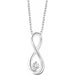 Ladies Natural Diamond Infinity-Inspired Necklace (I1, H+) — 14K White Gold