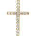 Ladies Natural Diamond Petite Cross Pendant (I1, G-H) — 14K Yellow Gold