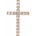 Ladies Natural Diamond Petite Cross Pendant (I1, G-H) — 14K Rose Gold
