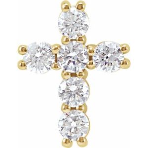 Lab-Grown Diamond Cross Pendant - Style R42309