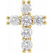 Lab-Grown Diamond Cross Pendant - Style R42309