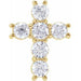 Ladies Natural Diamond Cross Pendant (I1, G-H) — 14K Yellow Gold