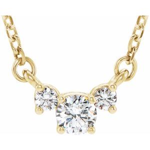Ladies Natural Diamond Necklace (I1, G-H) — 14K Yellow Gold