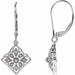 Ladies Natural Diamond Granulated Filigree Earrings — Sterling Silver