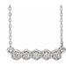 Ladies Natural Diamond Bar Necklace (I1, G-H) — 14K White Gold