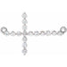Ladies Natural Diamond Sideways Cross Necklace Center (I1, G-H) — Platinum