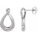 Ladies Natural Diamond Infinity-Inspired Earrings — Sterling Silver
