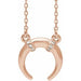 Ladies Natural Diamond Necklace (I1, G-H) — 14K Rose Gold