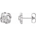 Ladies Natural Diamond Knot Earrings (I1, G-H) — Sterling Silver