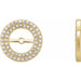 Ladies Natural Diamond Earring Jackets — 14K Yellow Gold