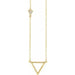 Ladies Natural Diamond Triangle Necklace (I1, H+) — 14K Yellow Gold