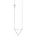 Ladies Natural Diamond Triangle Necklace (I1, H+) — 14K White Gold