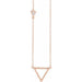 Ladies Natural Diamond Triangle Necklace (I1, H+) — 14K Rose Gold