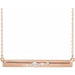 Ladies Natural Diamond Bar Necklace (I1, H+) — 14K Rose Gold