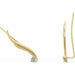 Ladies Natural Diamond Ear Climbers — 14K Yellow Gold