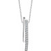 Ladies Natural Diamond Bar Necklace (I1, H+) — 14K White Gold