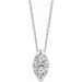Ladies Natural Diamond Necklace (I1, H+) — 14K White Gold