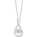 Ladies Natural Diamond Freeform Necklace (I1, H+) — 14K White Gold