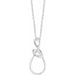 Ladies Natural Diamond Freeform Necklace (I2, H+) — Sterling Silver