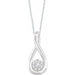 Ladies Natural Diamond Freeform Necklace (I2, H+) — Sterling Silver