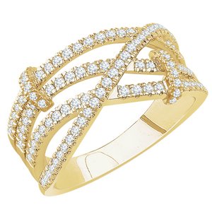 Ladies Natural Diamond Ring (I1, H+) — 14K Yellow Gold