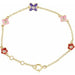 Ladies Natural Diamond Youth Flower Bracelet (I2, H+) — 10K Yellow Gold