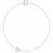 Ladies Natural Diamond Initial B Bracelet (I1, H+) — 14K White Gold