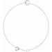 Ladies Natural Diamond Initial C Bracelet (I1, H+) — 14K White Gold